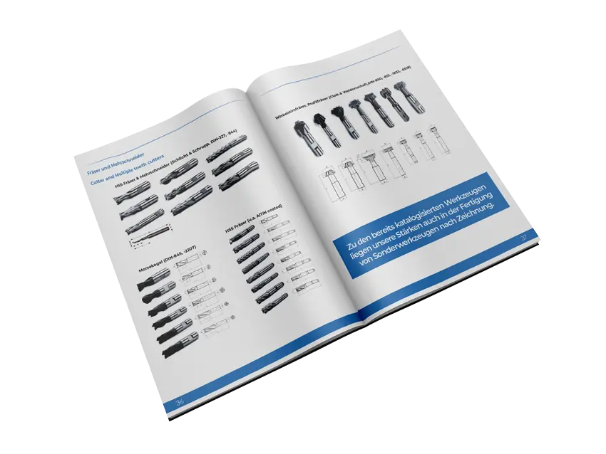 Die Katalogseite präsentiert eine Auswahl an Fräsern, die für herausragende Ergebnisse bei präzisen Fräsarbeiten sorgen. Entdecken Sie unsere hochwertigen Fräser, die Präzision und Qualität vereinen, und erreichen Sie erstklassige Fräsergebnisse.